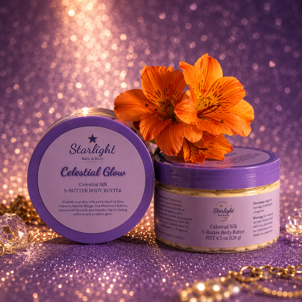 4.5 oz Celestial Glow - Celestial Silk 5 Butter Body Butter