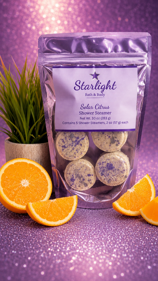 10 oz Solar Citrus Shower Steamers (5 Pieces)