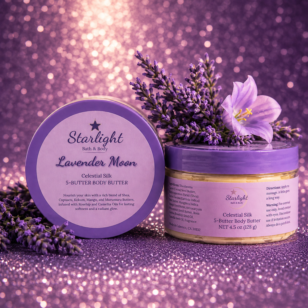 4.5 oz Lavender Moon - Celestial Silk 5 Butter Body Butter