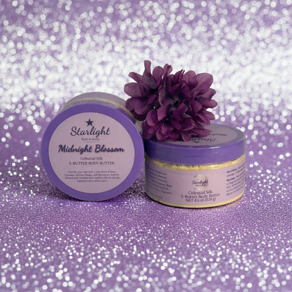 4.5 oz Midnight Blossom - Celestial Silk 5 Butter Body Butter