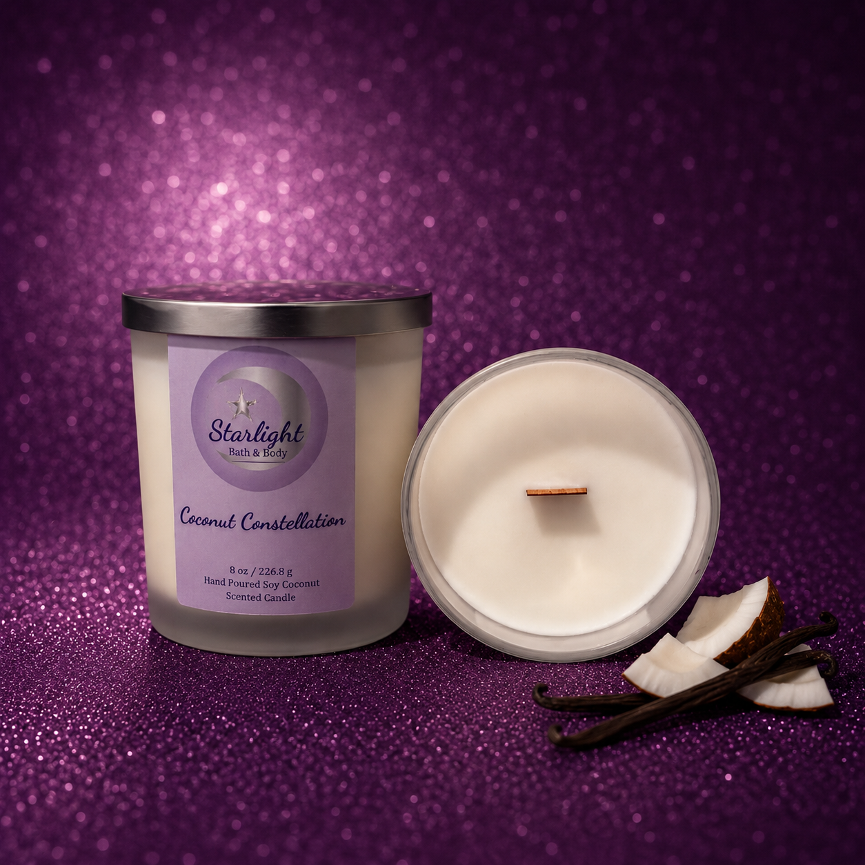 8 oz Coconut Constellation Candle